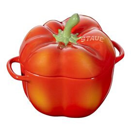 Cocotte 11 cm, pimenta, Vermelho alaranjado, Cerâmica