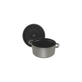 Cocotte 14 cm / 800 ml, Rund, Grafitgrå, Støbejern