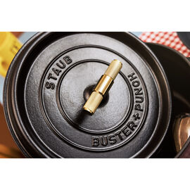 Cocotte Buster+Punch 28 cm, rund, Schwarz, Gusseisen
