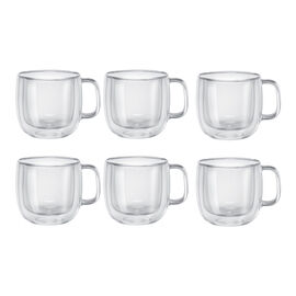 service de verres à cappuccino à double paroi, 6-pces