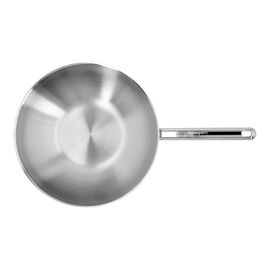 Wok fundo plano 30 cm, SST 18/10, Prata