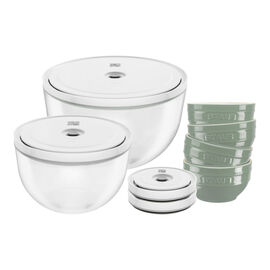 Vakuumskålset Glas/Keramik, 10 delar, Eukalyptus