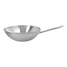 Wok fondo piatto - 30 cm, 18/10 acciaio inossidabile