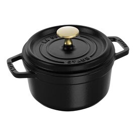 Cocotte 16 cm / 1,25 l, Rond, Noir