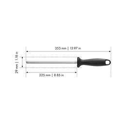 Wetzstahl 21 cm, verchromt