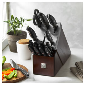 15 Piece, Self Sharpening Block Set, brown