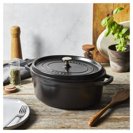Cocotte 31 cm / 5,5 l, Oval, Noir