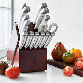 15 Piece, Knife block set, white