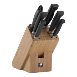 7-pz., Set di coltelli con ceppo, naturale
