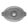 Specialities, Ofenform mit Deckel 23 cm, oval, Graphit-Grau, Gusseisen, small 2