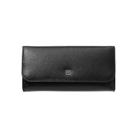 5-pcs Calf leather Snap fastener case black