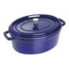 La Cocotte, Cocotte 33 cm, oval, Azul escuro, Ferro fundido, small 1