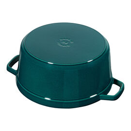 Cocotte 26 cm, redondo, Verde azulado mar turquesa, Ferro fundido
