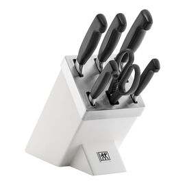 7-tlg, Selbstschärfender Messerblock, Weiß