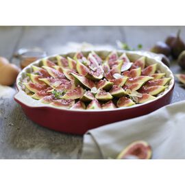 30 cm ceramic round Pie dish, cherry