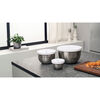 Fresh & Save BOWLS, Vacuum bowl set S/M/L / 6-pc, stainless steel, silver-white, small 9