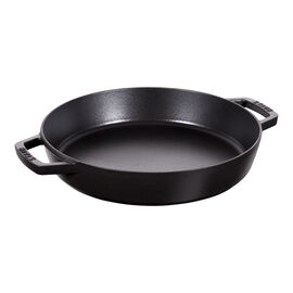 Paellapande 34 cm, Støbejern, Sort