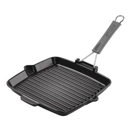 Poêle à griller avec bec verseur 24 cm, Noir