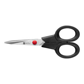 Tijera doméstica 11 cm, Acero inoxidable, Negro