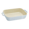 Ceramique, Rectangular Baking Dish Set Light Blue 2 Piece, small 2