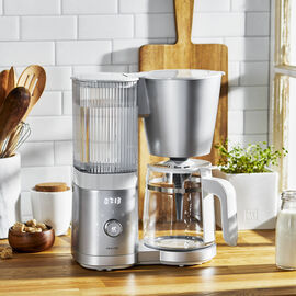 1.5-l Glass Carafe Drip Coffee Maker silver