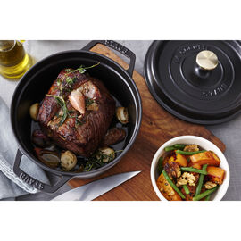 Cocotte 26 cm / 5,25 l, Rond, Noir