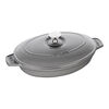 Specialities, Ofenform mit Deckel 23 cm, oval, Graphit-Grau, Gusseisen, small 1
