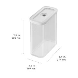 Boîte CUBE 3M / 21 cm, transparent-blanc