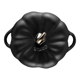 12 cm pumpkin ceramic Cocotte black