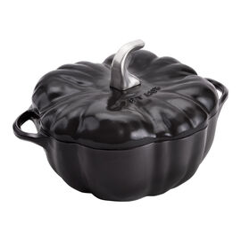 Cocotte 24 cm, Kürbis, Schwarz, Gusseisen